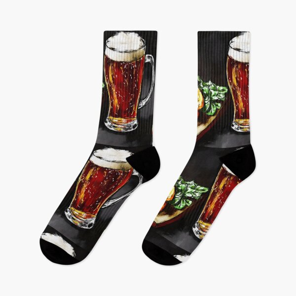 Item preview, Frothy Pint of Beer with Golden Onion Rings and Green Herb Garnish Beer Snacks Delight designed and sold by OlfactoART Studio.
