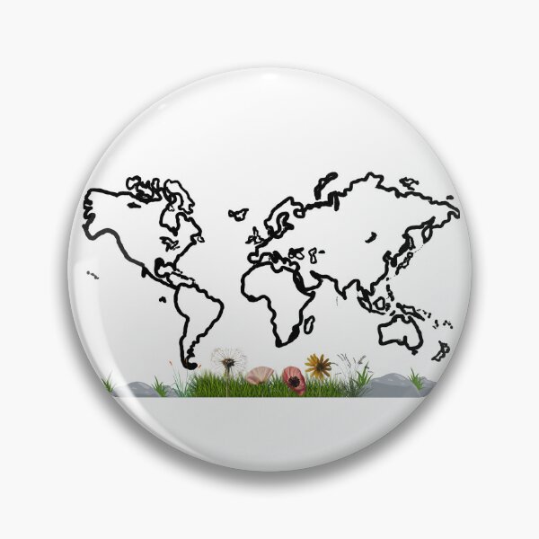 Item preview, World Map: Earth and Flowers T-shirts designed and sold by SoundsoftheSun.