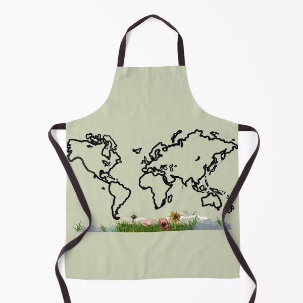 Item preview, World Map: Earth and Flowers T-shirts designed and sold by SoundsoftheSun.