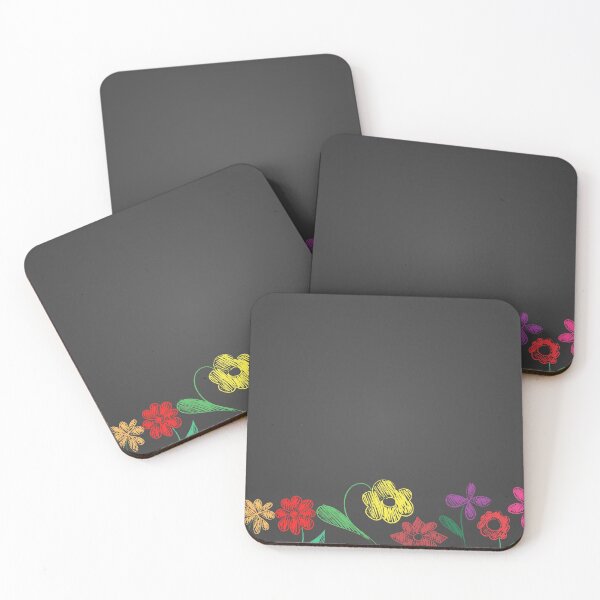Item preview, Hand drawn flower chalk style on blackboard designed and sold by sigdesign.