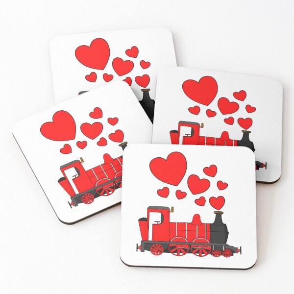 Item preview, Valentines Day Steam Train Anniversary Engagement Railroad Enthusiast designed and sold by doodlerob.