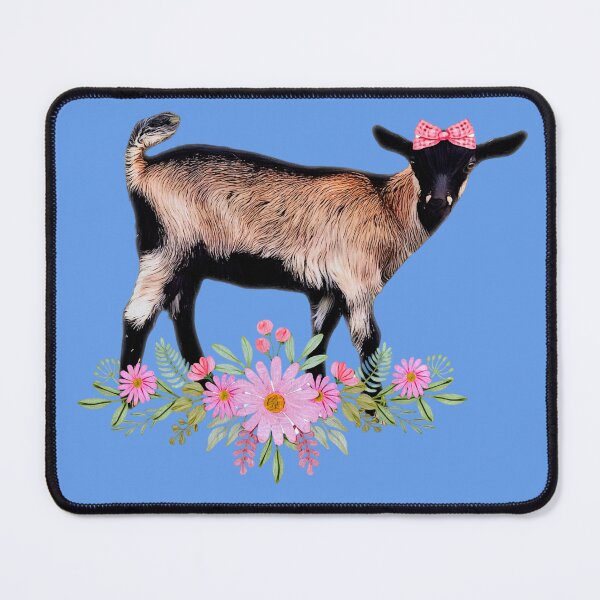 Item preview, Cute Baby goat, Alpine goat with bow and flowers designed and sold by CritterCapers.