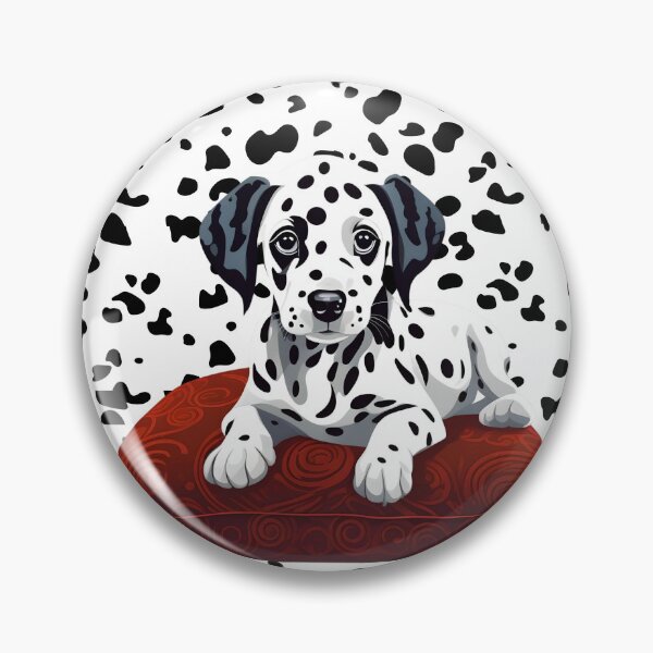 Item preview, Dalmatian Dog Puppy On Red Pillow White Background designed and sold by Ciervo Primavera.