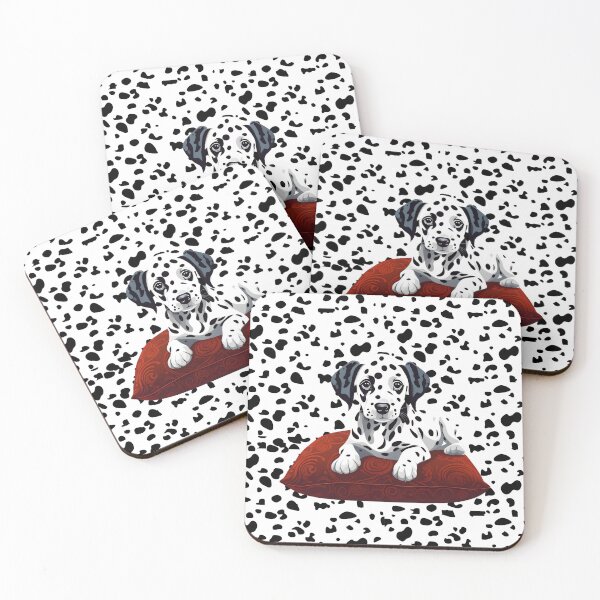 Item preview, Dalmatian Dog Puppy On Red Pillow White Background designed and sold by Ciervo Primavera.
