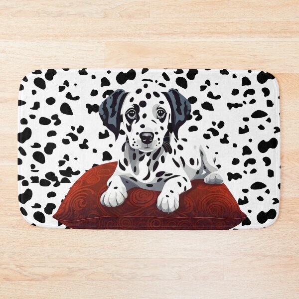 Item preview, Dalmatian Dog Puppy On Red Pillow White Background designed and sold by Ciervo Primavera.