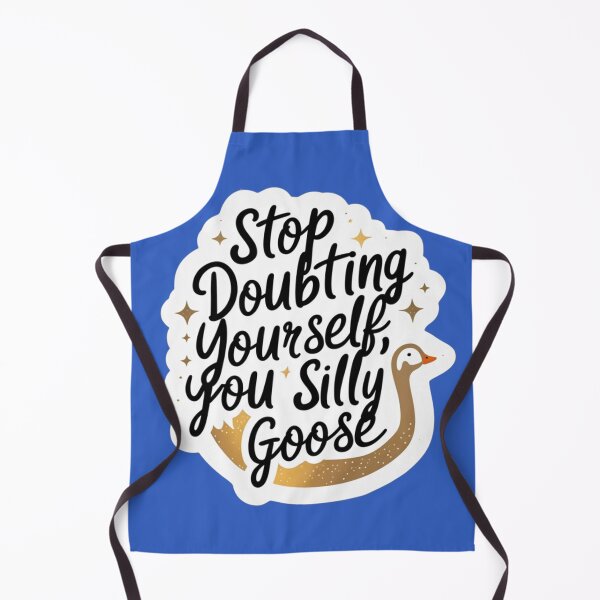 Item preview, Stop Doubting Yourself You Silly Goose Motivational Sticker designed and sold by Kawaii Planet Studio.
