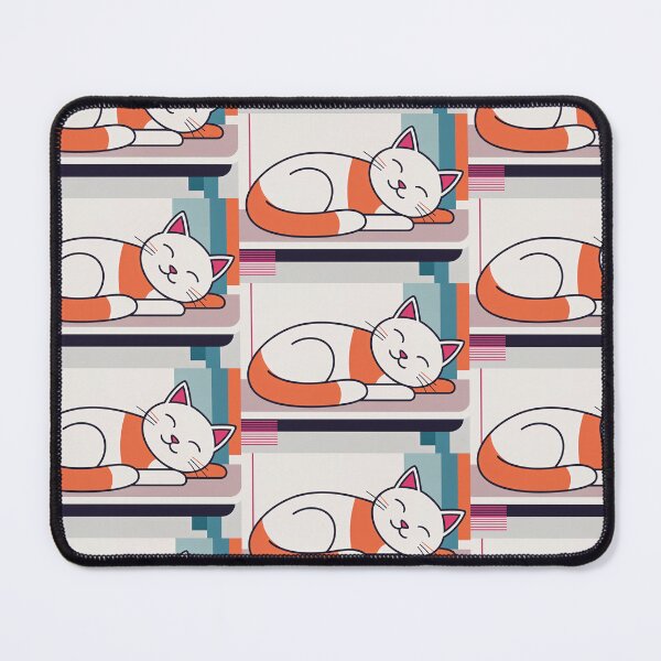 Item preview, Cute cat fanny happy animal geometric aesthetic cool designed and sold by anrecat.