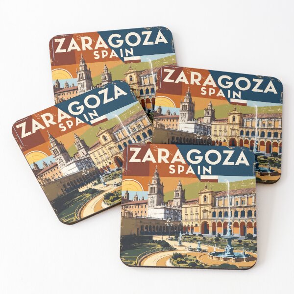 Aperçu de l'œuvre Saragosse Espagne Vintage Travel Tourism créée et vendue par TravelersGems.