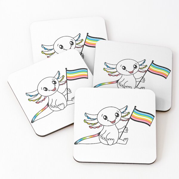 Item preview, Cute Axolotl with Queer Pride Flag LGBTQ+ designed and sold by JoyfulJen.