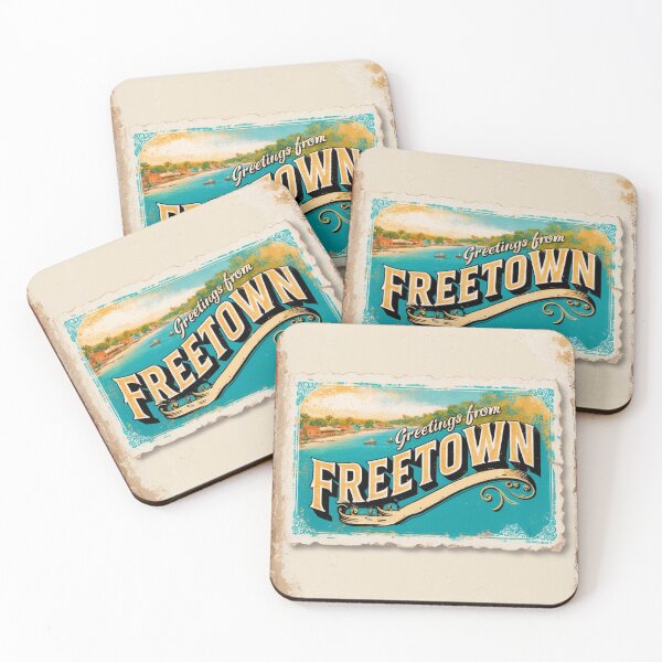 Item preview, Greetings from Freetown Vintage Travel Retro Postcard Design designed and sold by TravelPostcardGems.