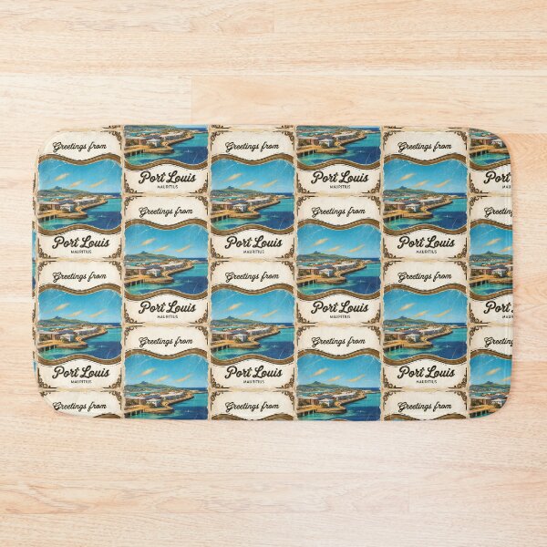 Item preview, Greetings from Port Louis Mauritius Vintage Travel Retro Postcard Design designed and sold by TravelPostcardGems.