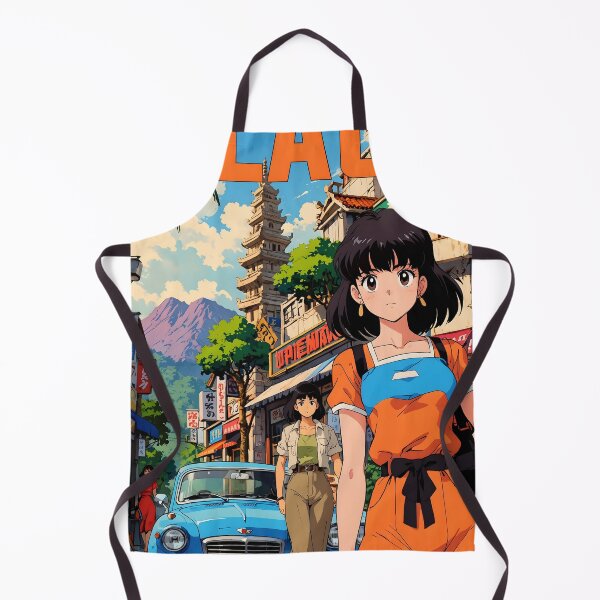 Item preview, Laos Retro Anime Girl 80s Vintage Travel designed and sold by Retro-Anime9.