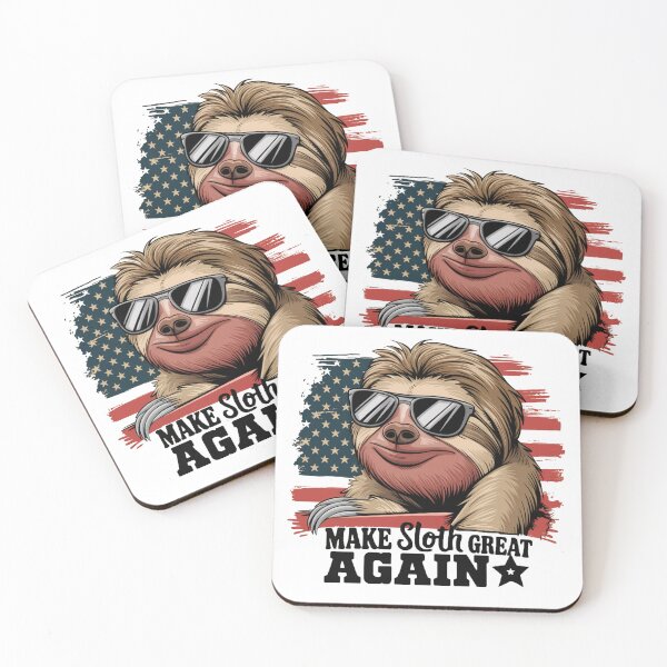 Item preview, Make Sloth Great Again - Funny Patriotic Sloth Design for Animal Lovers designed and sold by CircinusStore.