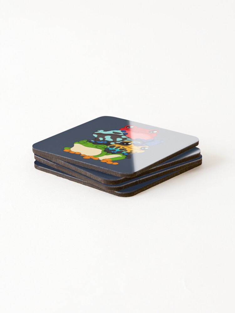 Thumbnail 4 of 5, Coasters (Set of 4), Frog Stack designed and sold by OneStopBeanShop.