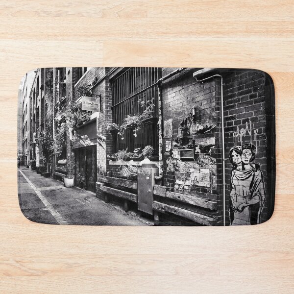 Item preview, Melbourne Laneway in black and white designed and sold by pcole123.