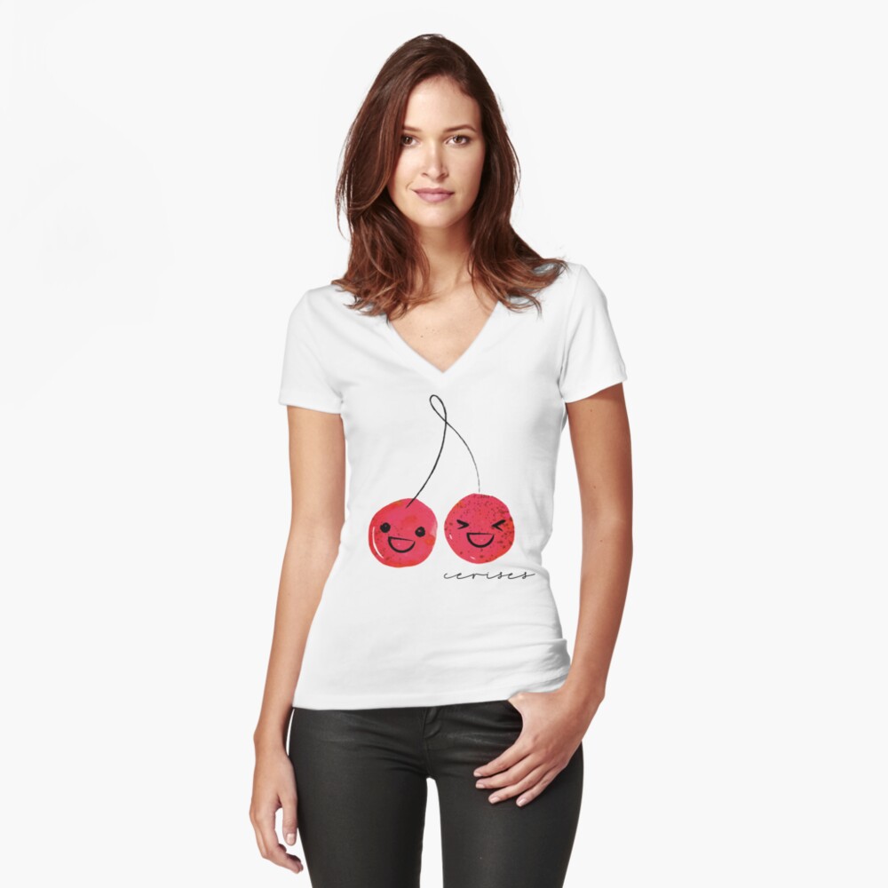 Item preview, Fitted V-Neck T-Shirt designed and sold by HoopandHoller.