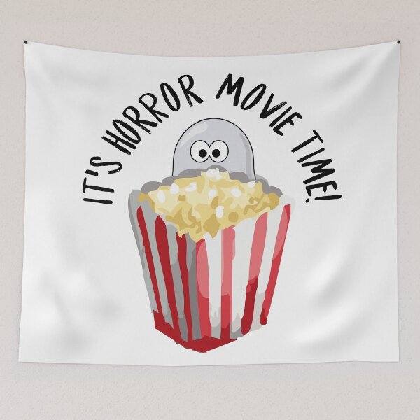 Item preview, it's horror movie time! popcorn and ghost designed and sold by trucomanx.