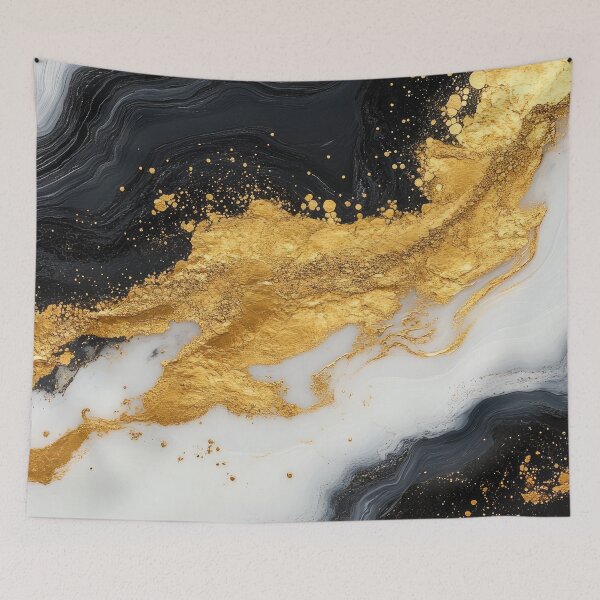 Item preview, Elegant Black and White Marble with Luxe Gold Accents designed and sold by bAIryBarn.
