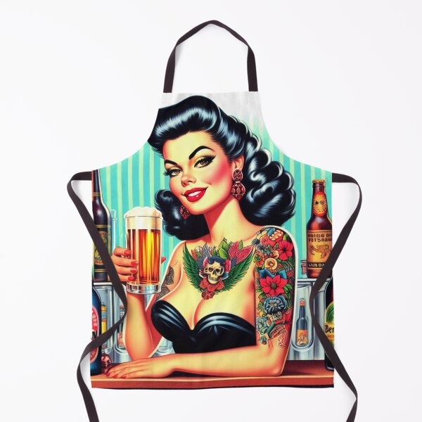 Artikelvorschau, Früher, Bier, Frau entworfen und verkauft von PulpVintage.