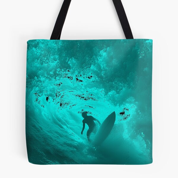 Item preview, BIG BLUE WAVE SURFER RIDING THE TUBE BARREL designed and sold by NikoDeeko.