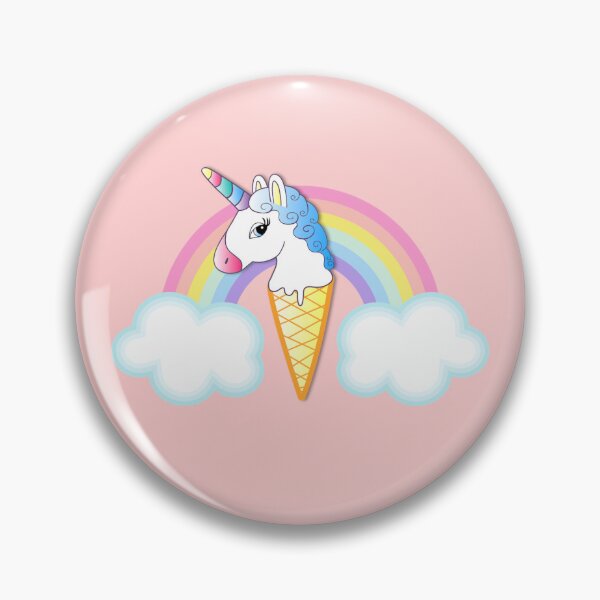 Item preview, Colourful unicorn in ice cream cone with rainbow in the background designed and sold by RDSmit.