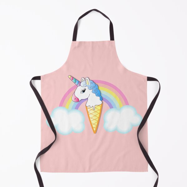 Item preview, Colourful unicorn in ice cream cone with rainbow in the background designed and sold by RDSmit.