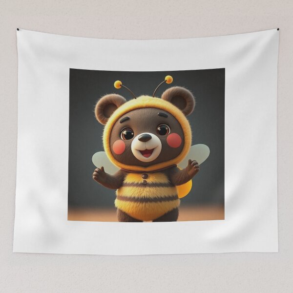 Item preview, Cute Bear Dancing in Bee Costume Vector Illustration designed and sold by hjian8219.