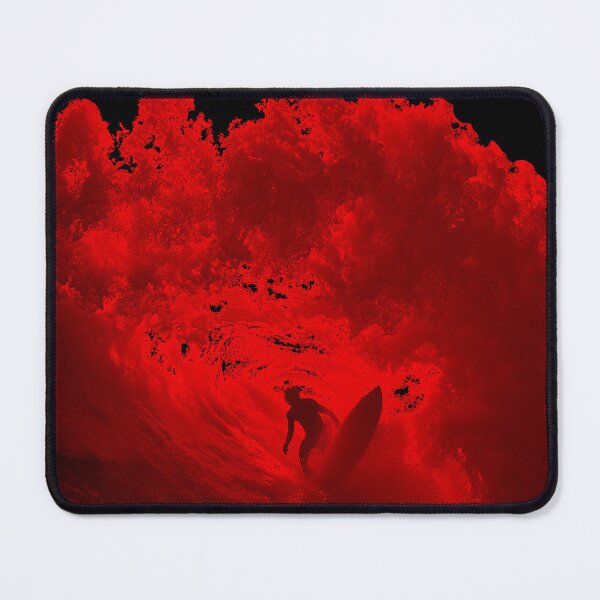 Item preview, BIG RED WAVE SURFER RIDING THE TUBE BARREL designed and sold by NikoDeeko.