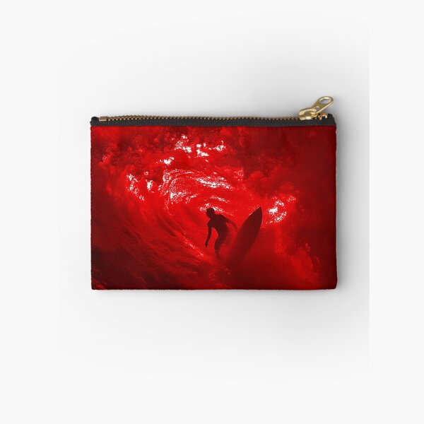 Item preview, BIG RED WAVE SURFER RIDING THE TUBE BARREL designed and sold by NikoDeeko.
