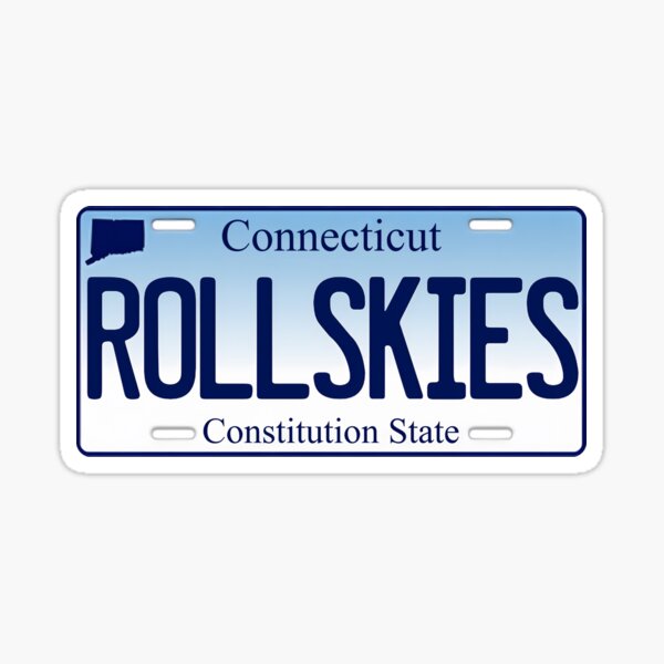 Item preview, Rollskies CT Plate Sticker designed and sold by janellasparkles.