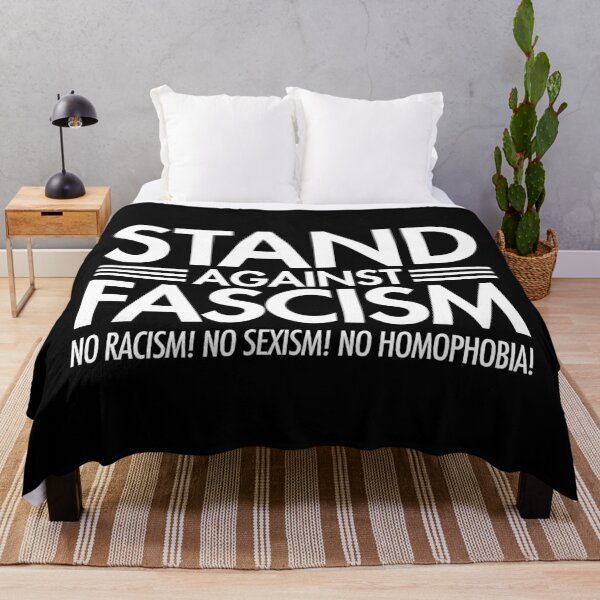 Item preview, Stand Against Fascism - No Racism - No Sexism - No Homophobia (white) designed and sold by Thelittlelord.