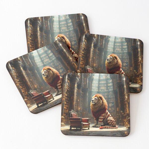 Item preview, Lion and Library designed and sold by HabitableMoons.