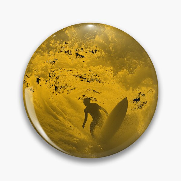 Item preview, BIG GOLDEN WAVE SURFER RIDING THE TUBE BARREL designed and sold by NikoDeeko.