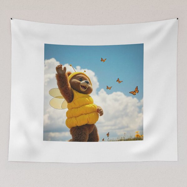Item preview, Cute Bear Dancing in Bee Costume Vector Illustration designed and sold by hjian8219.