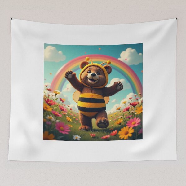 Item preview,  Cute Bear Dancing in Bee Costume Vector Illustration designed and sold by hjian8219.