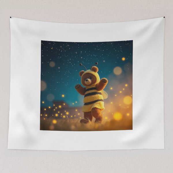 Item preview,  Cute Bear Dancing in Bee Costume Vector Illustration designed and sold by hjian8219.