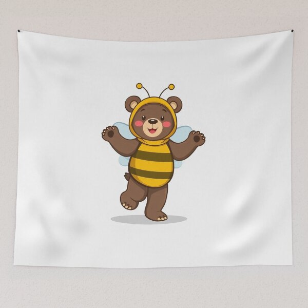 Item preview, Cute Bear Dancing in Bee Costume Vector Illustration designed and sold by hjian8219.