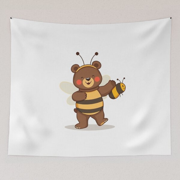 Item preview, Cute Bear Dancing in Bee Costume Vector Illustration designed and sold by hjian8219.