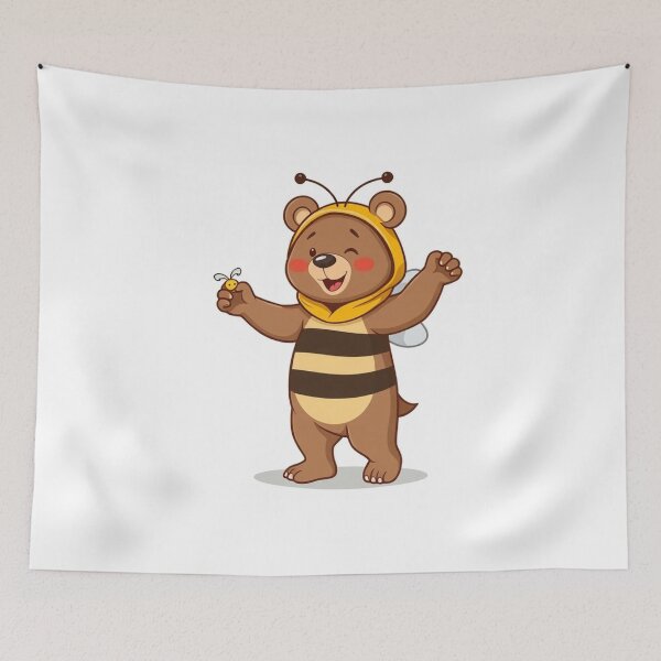 Item preview, Cute Bear Dancing in Bee Costume Vector Illustration designed and sold by hjian8219.