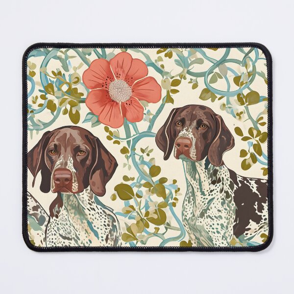 Item preview, German Short Haired Pointers and Flowers designed and sold by LatonaGoods.
