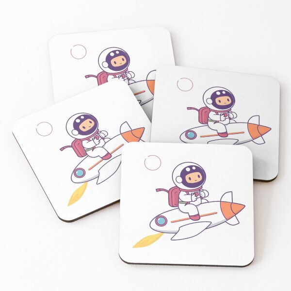 Item preview, Cute Astronaut Riding Rocket Plane Cartoon Vector Icon Illustration Science Technology Isolated designed and sold by hjian8219.