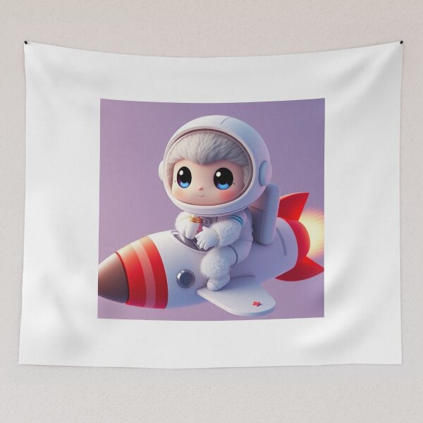 Item preview, Cute Astronaut Riding Rocket Plane Cartoon Vector Icon Illustration Science Technology Isolated designed and sold by hjian8219.
