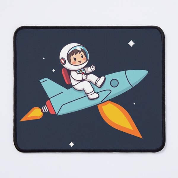 Item preview, Cute Astronaut Riding Rocket Plane Cartoon Vector Icon Illustration Science Technology Isolated designed and sold by hjian8219.