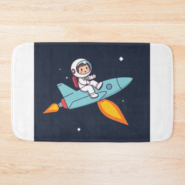 Item preview, Cute Astronaut Riding Rocket Plane Cartoon Vector Icon Illustration Science Technology Isolated designed and sold by hjian8219.