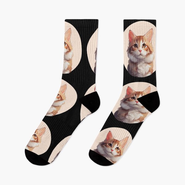 Item preview, Cute Cat Anime Style | Kawaii Kitten Handmade Drawing (Black BG) designed and sold by FilipeFerreira.