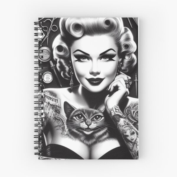 Item preview, Retro Inked Woman designed and sold by PulpVintage.