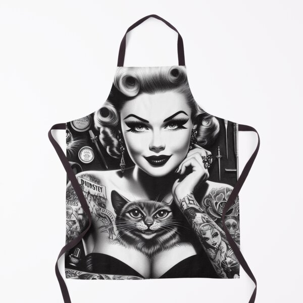Item preview, Retro Inked Woman designed and sold by PulpVintage.