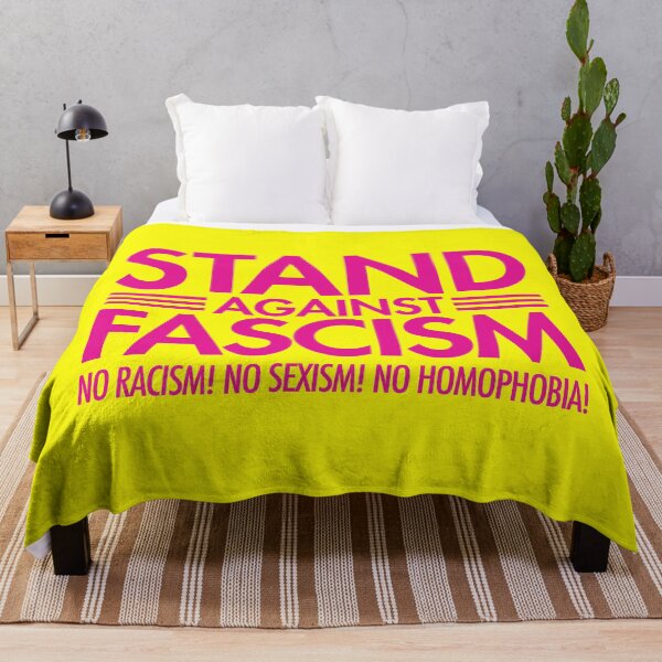 Item preview, Stand Against Fascism - No Racism - No Sexism - No Homophobia (hot pink 2.0) designed and sold by Thelittlelord.