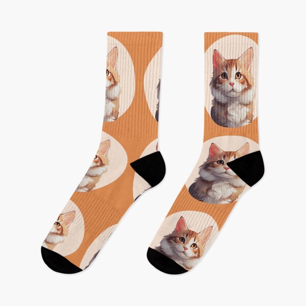 Item preview, Cute Cat Anime Style | Kawaii Kitten Handmade Drawing (Orange/Brown BG) designed and sold by FilipeFerreira.