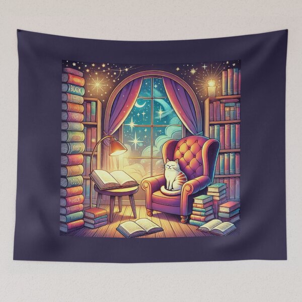 Item preview, Cozy Reading Nook Magic - Book Lover's Dream designed and sold by KittyKatto.